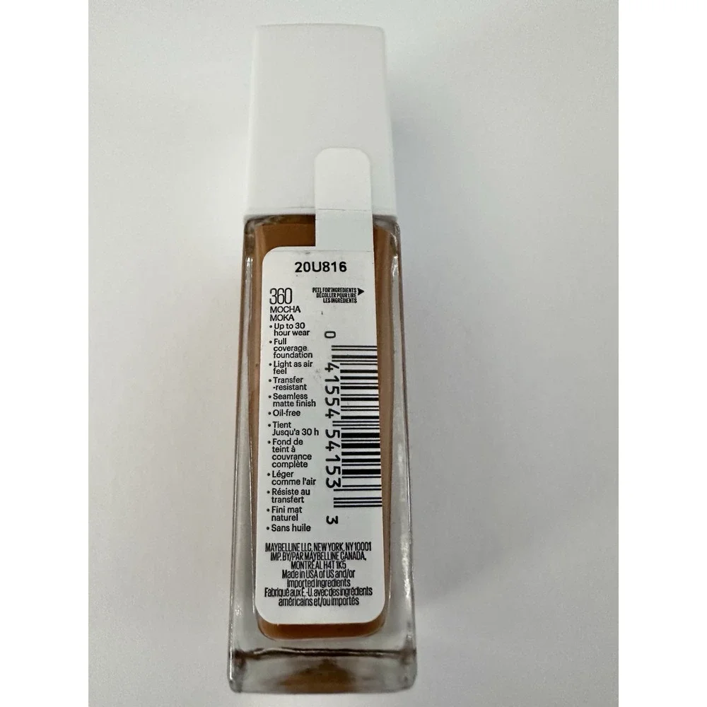 Maybelline Super Stay Full Coverage Foundation Mocha 360 1 fl‎ oz New Sealed